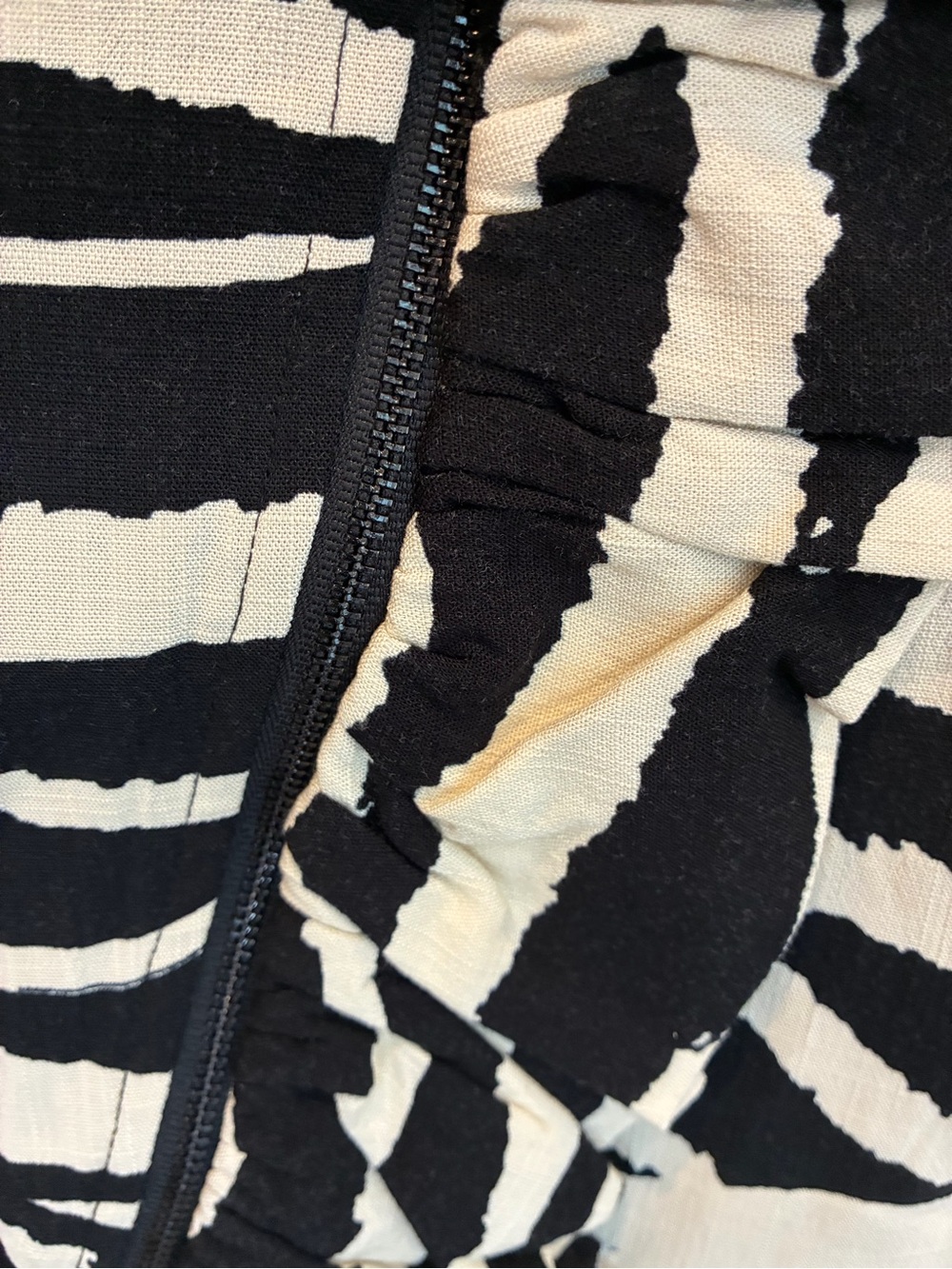 Free People Black and White Zebra Ruffle Mini Skirt - Picture 4 of 8